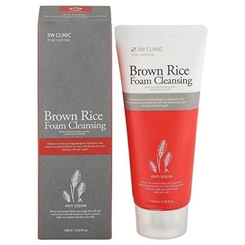 3W Clinic Anti Sebum Brown Rice Foam Cleansing 100 ML