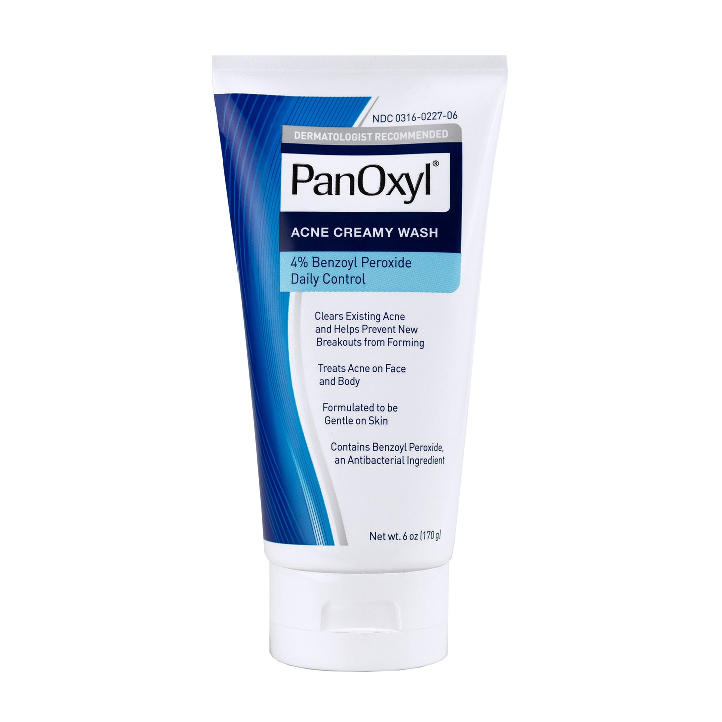 PanOxyl, Acne Creamy Wash, Benzoyl Peroxide 4% Daily Control, 6 oz (170 g)