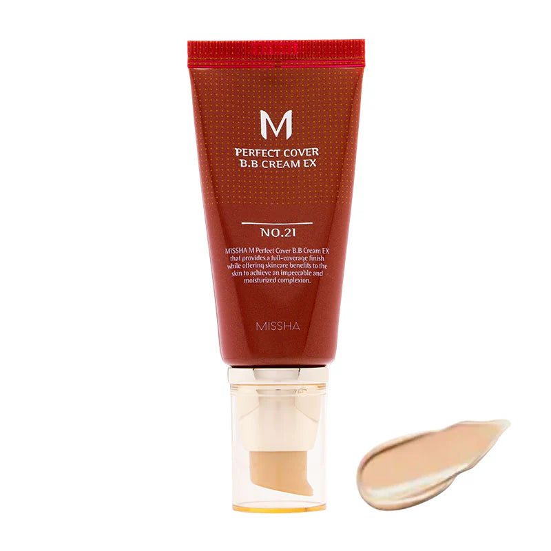 Missha, M Perfect Cover B.B Cream, SPF 42 PA+++, No. 21 Light Beige, (50 ml)