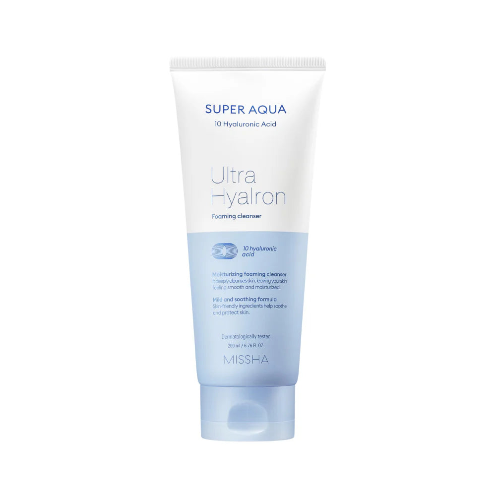 Missha, Super Aqua, Ultra Hyalron Foaming Cleanser